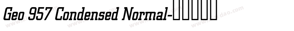 Geo 957 Condensed Normal字体转换